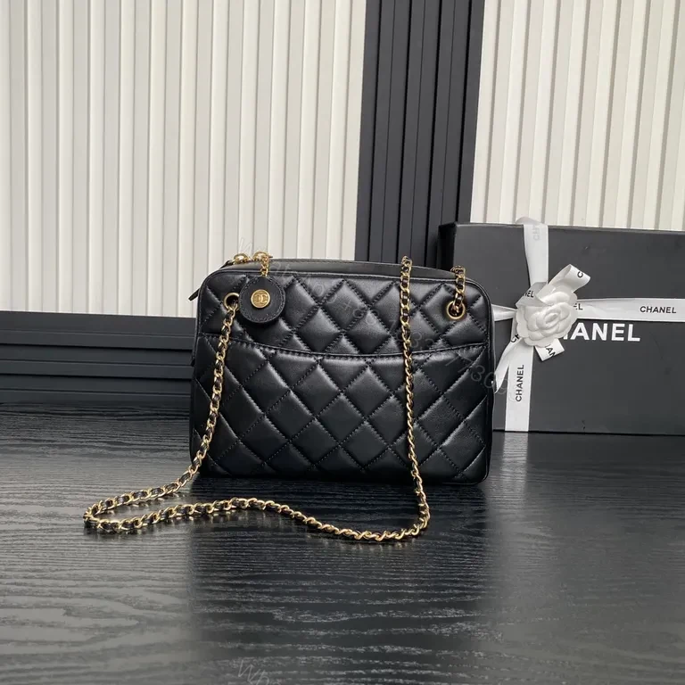 View 2 of Chanel-Inspired Quilted Leather Crossbody: Modern Luxury