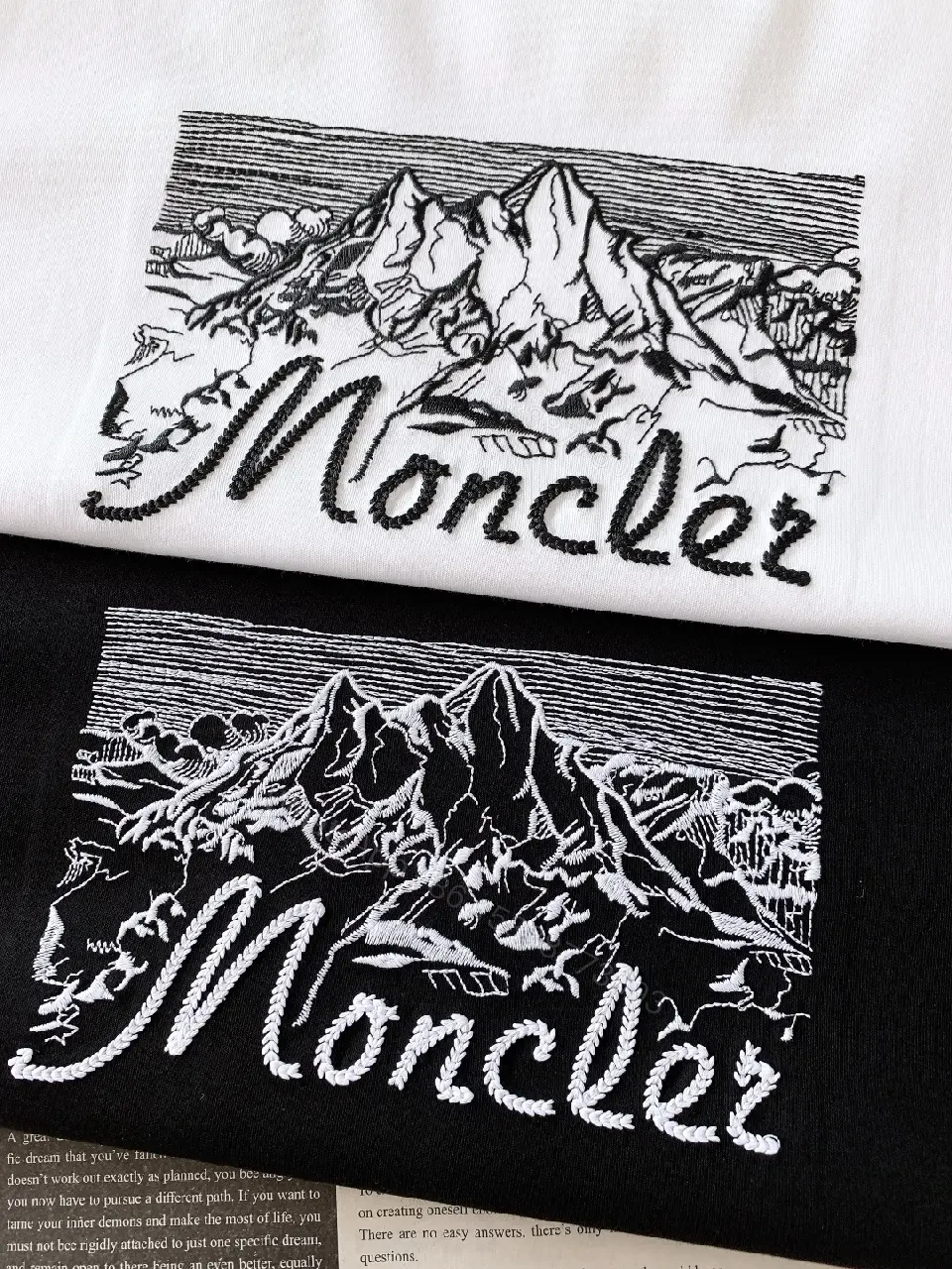 View 2 of Graphic Mountain Tee: White Cotton, Clean Luxe Style, Centered Graphic