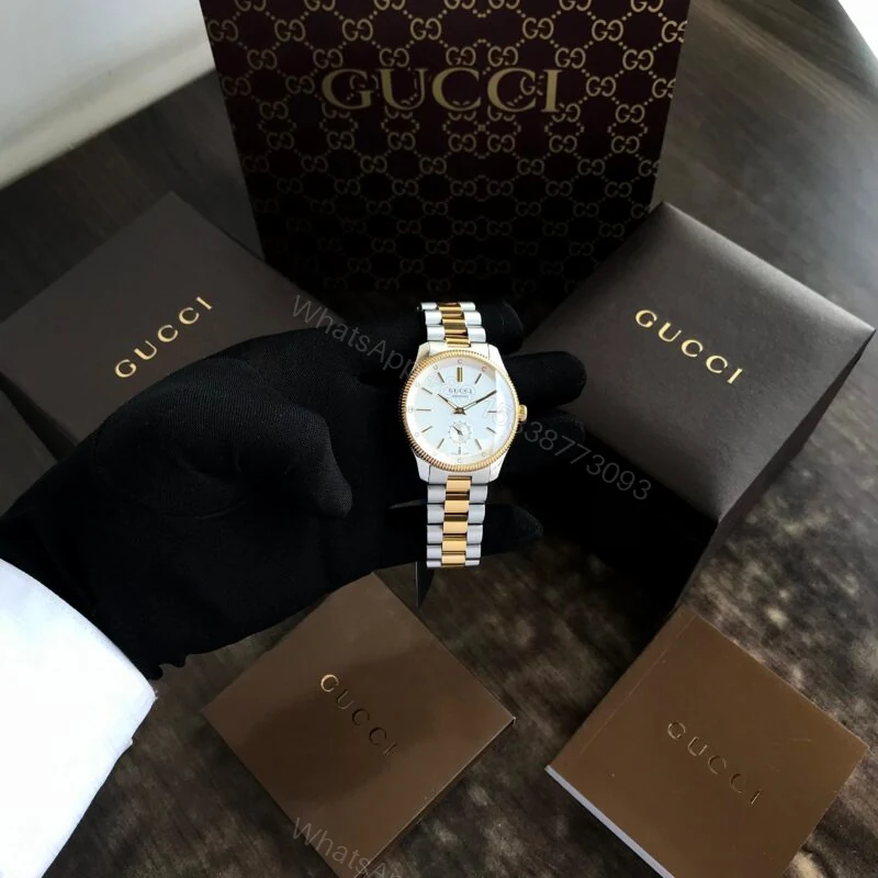 View 3 of Gucci G-Timeless Two Tone 40mm Blue Dial Automatic