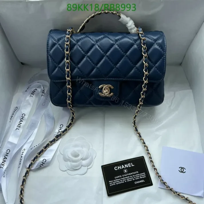 View 12 of Chanel Inspired Classic Black Flap Mini Bag- Elegant Style