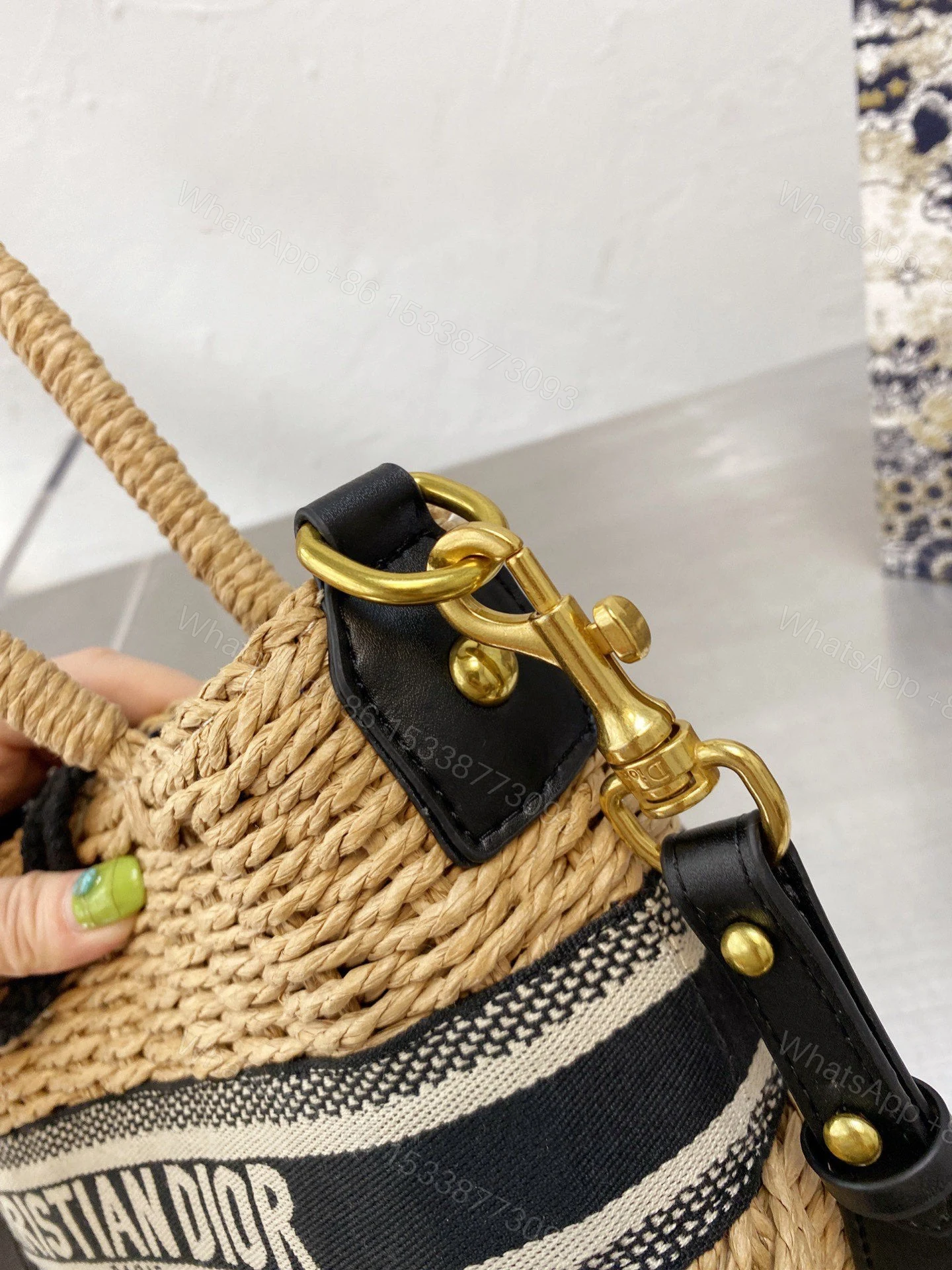 View 5 of DIOR WICKER BUCKET BAG