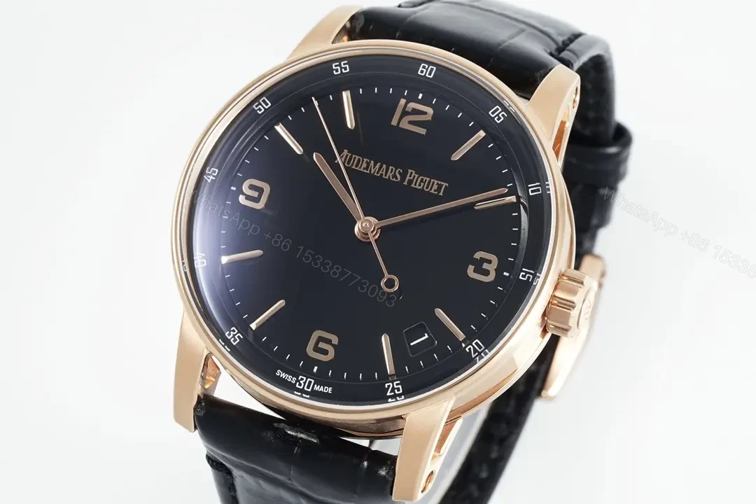 View 3 of APS Factory Audemars Piguet CODE 11.59 Blue Dial Three-Hand Automatic Watch – Rose Gold and Stainless Steel, 41mm