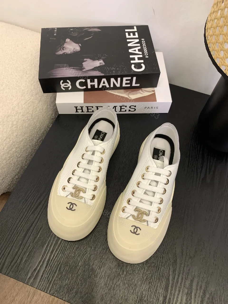 View 9 of Cream-White Leather Sneakers: Subtle Opulence, Everyday Luxury