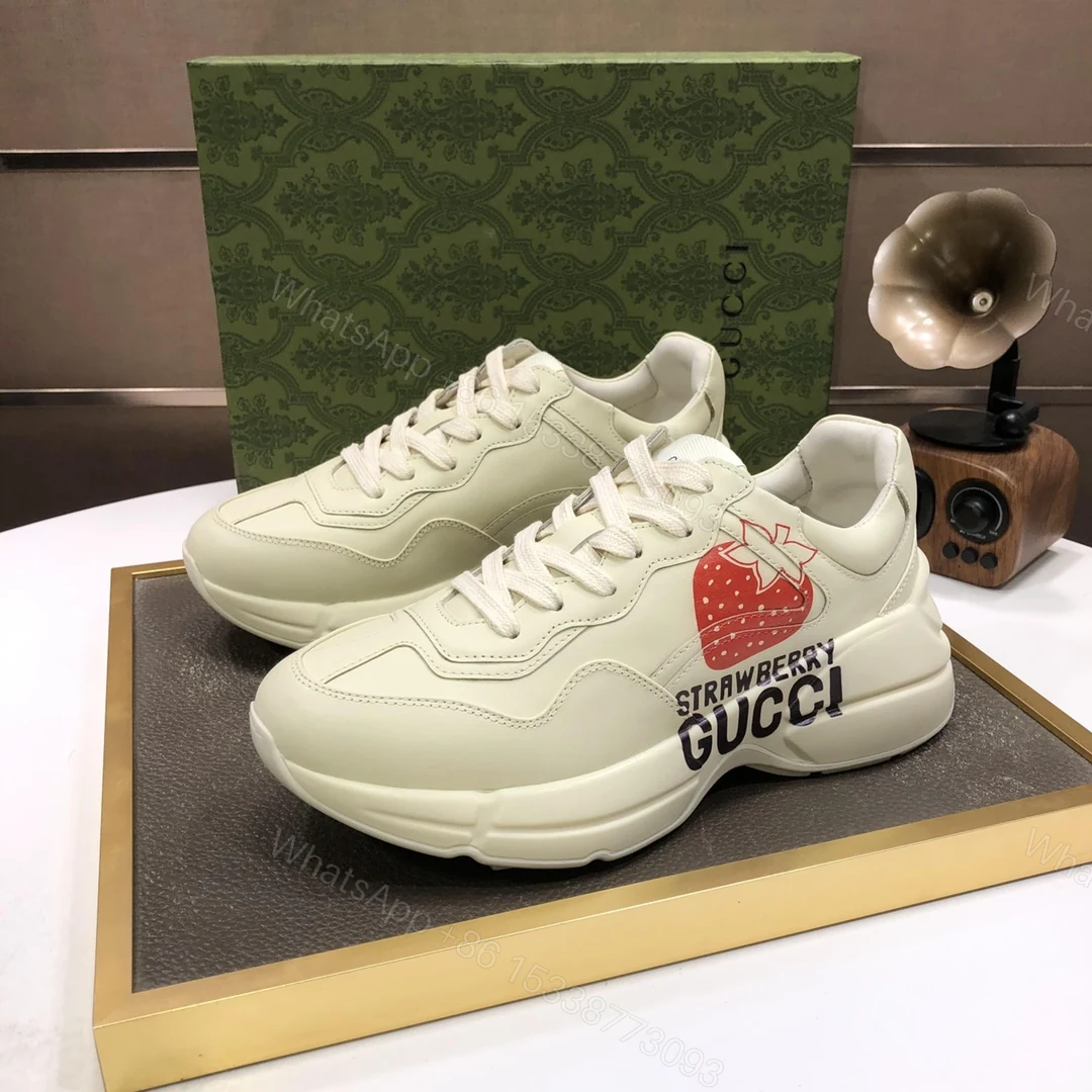Gucci原單男士草莓印花鞋款 經典LOGO甜感街頭百搭鞋 — view 1