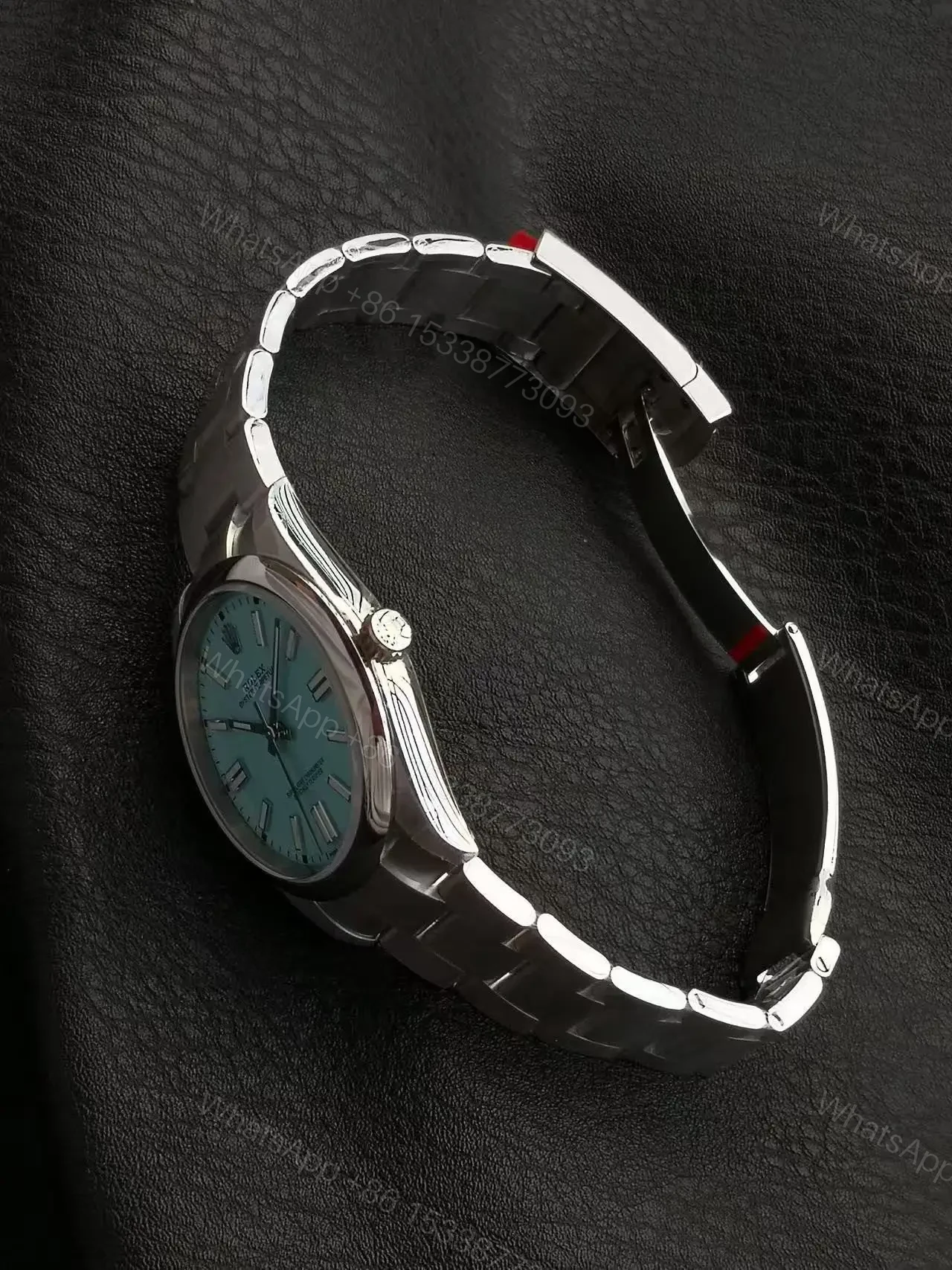 View 8 of Top Clone Rolex Oyster Perpetual 41 MM Turquoise tiffany Blue Dial Replica