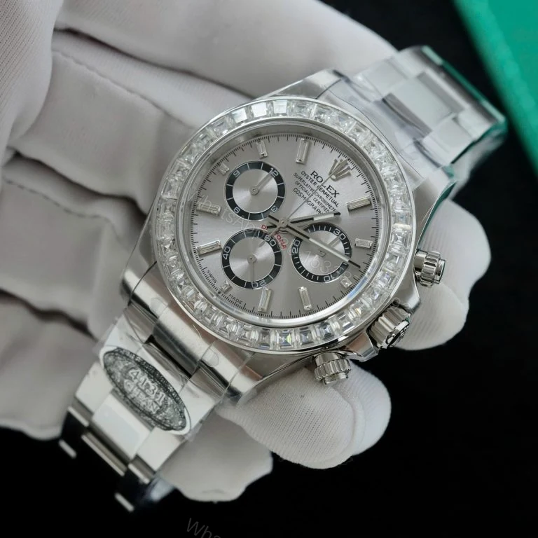 View 6 of Daytona 126500 40mm Super Clone Custom Moissanite Diamonds