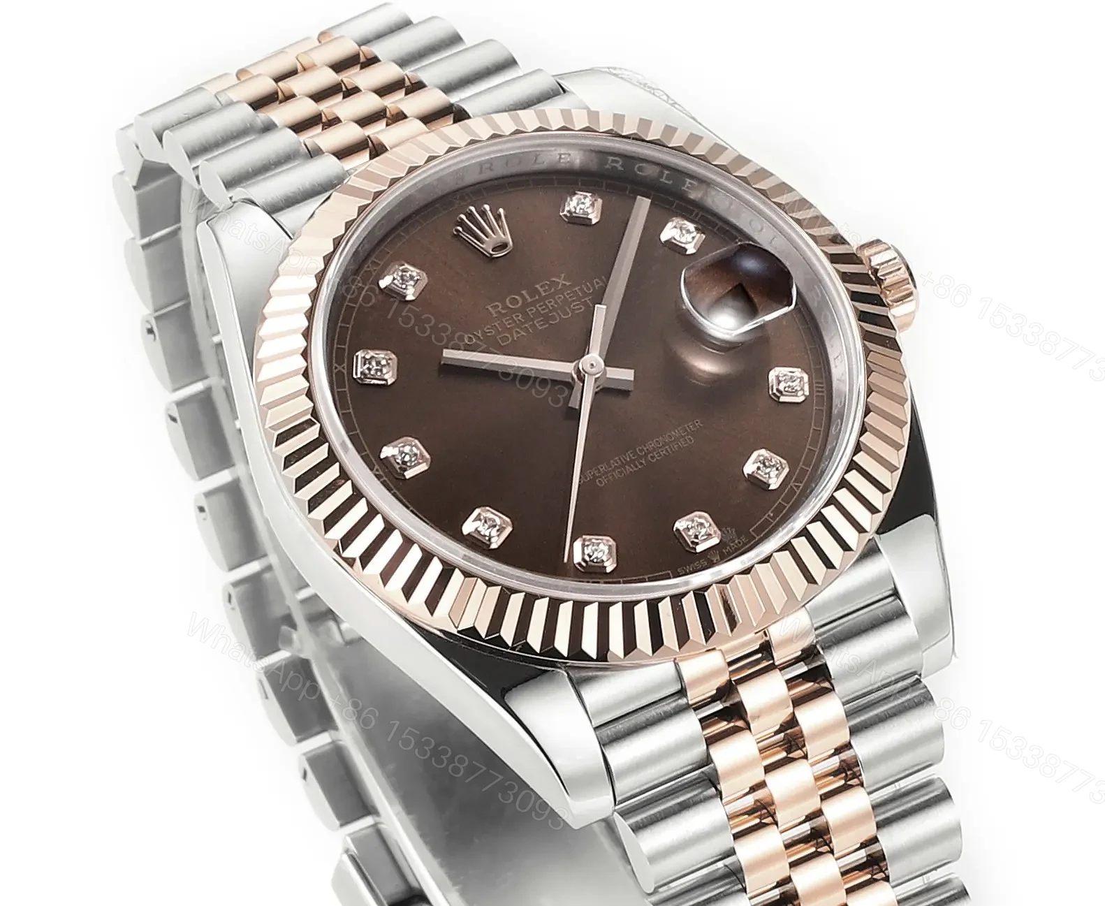 View 3 of ROF Factory Clean Factory DDF Classic Brown Datejust 41mm Watch