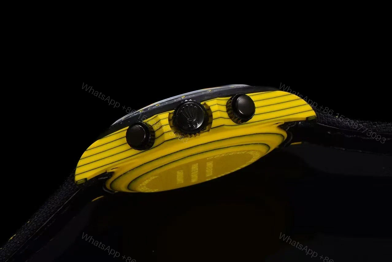View 10 of Replica DiW Rolex Cosmograph Daytona All Carbon Yellow Edition