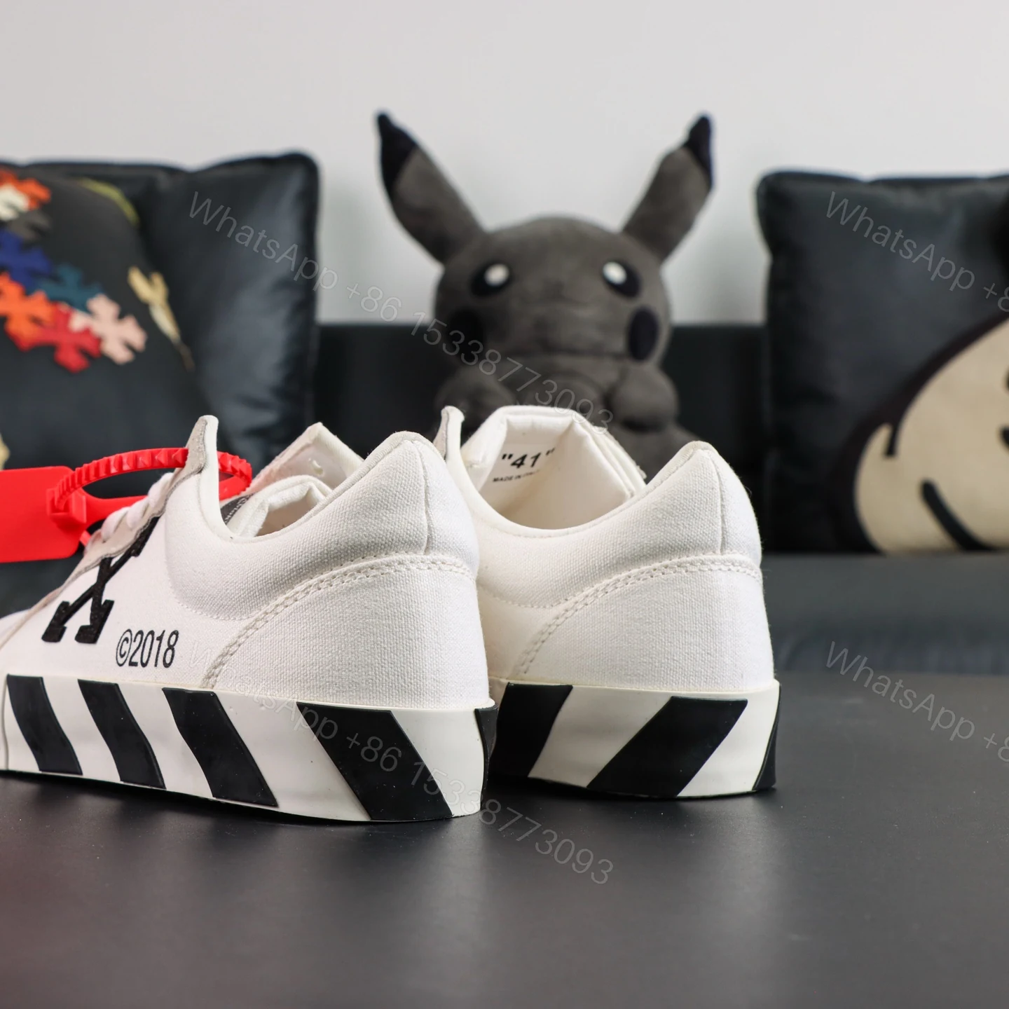 View 6 of Off White Low Vulcanised White Black