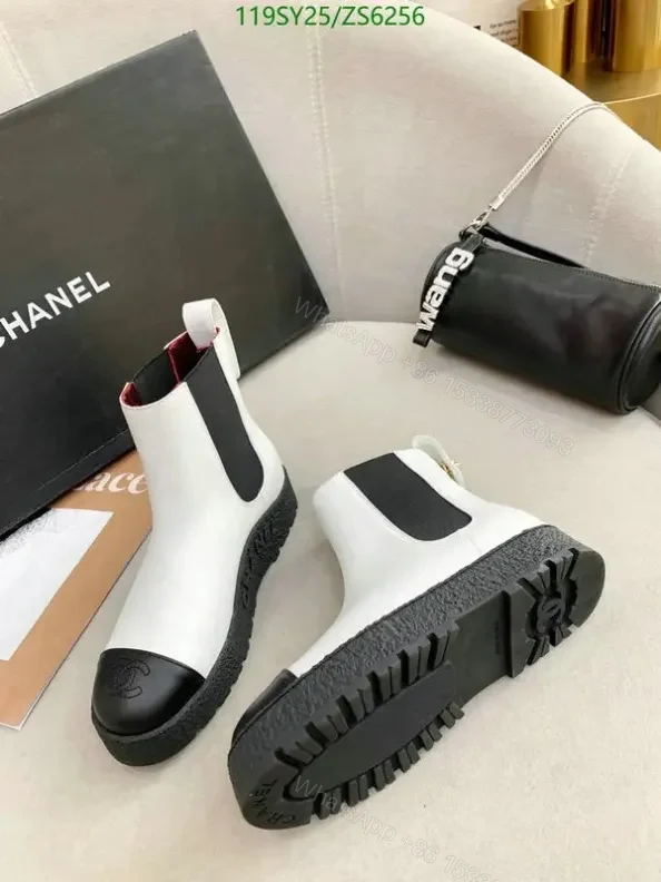 View 4 of Chanel Ankle Boots with Thick Sole VHB255
