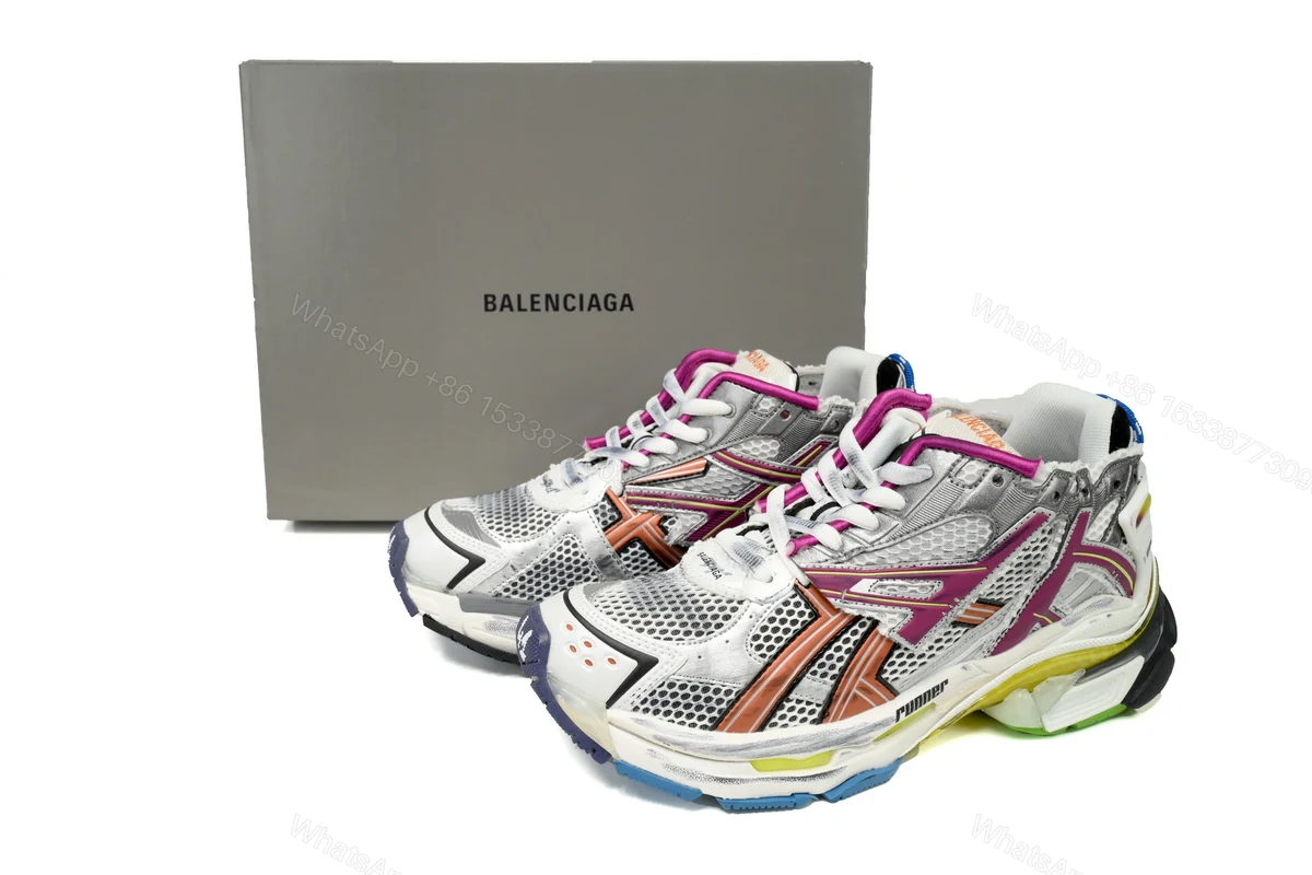 Balenciaga Runner Silver Purple Reps — view 2