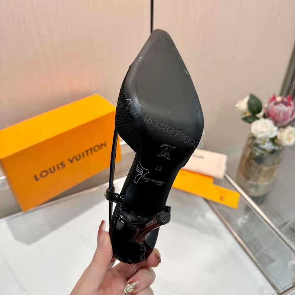 View 8 of Louis Vuitton City Slingback Pump Black 1AITFI