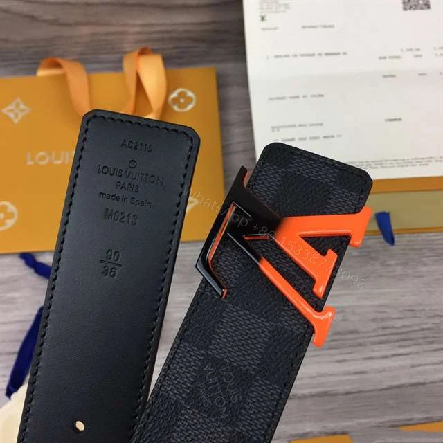 View 6 of LOUIS VUITTON INITIALES 40MM REVERSIBLE DAMIER GRAPHITE CANVAS BELT – B94