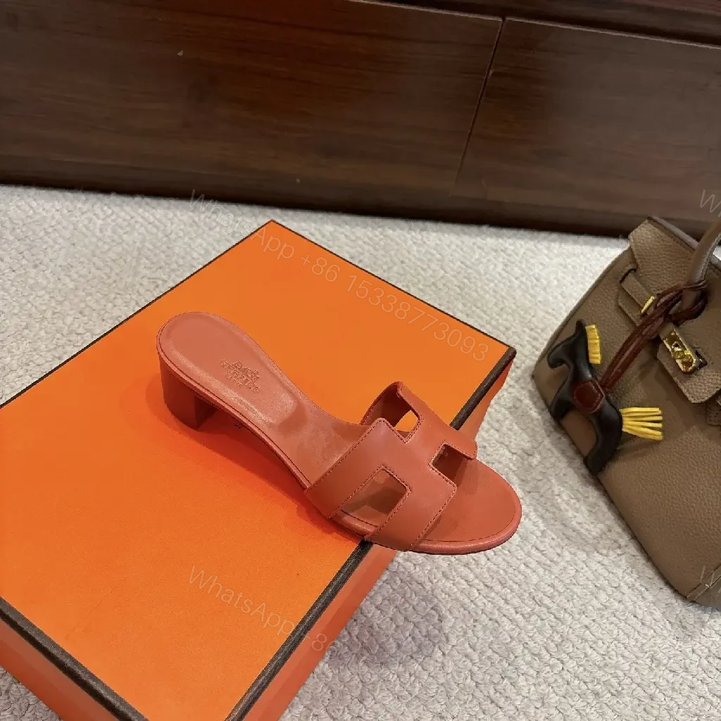 View 6 of Terracotta Leather Structured Sandal with Block Heel