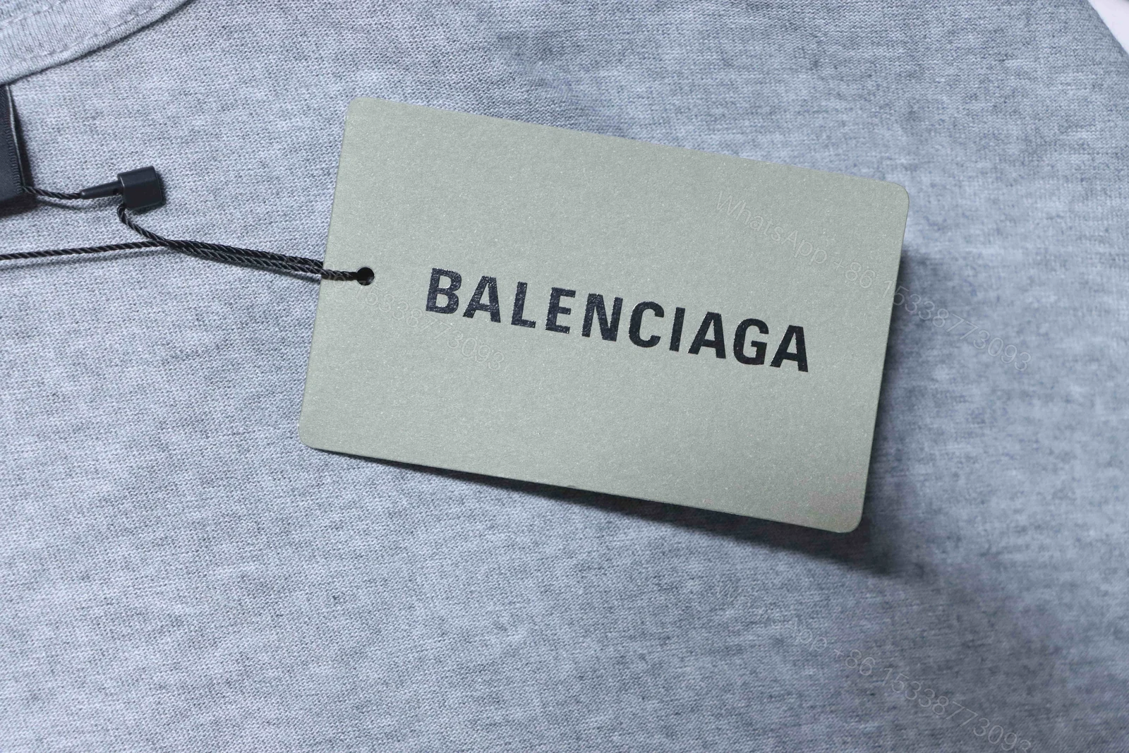 View 7 of Balenciaga Clothes 25SS American Paper Tape Short-Sleeve T-Shirt grey