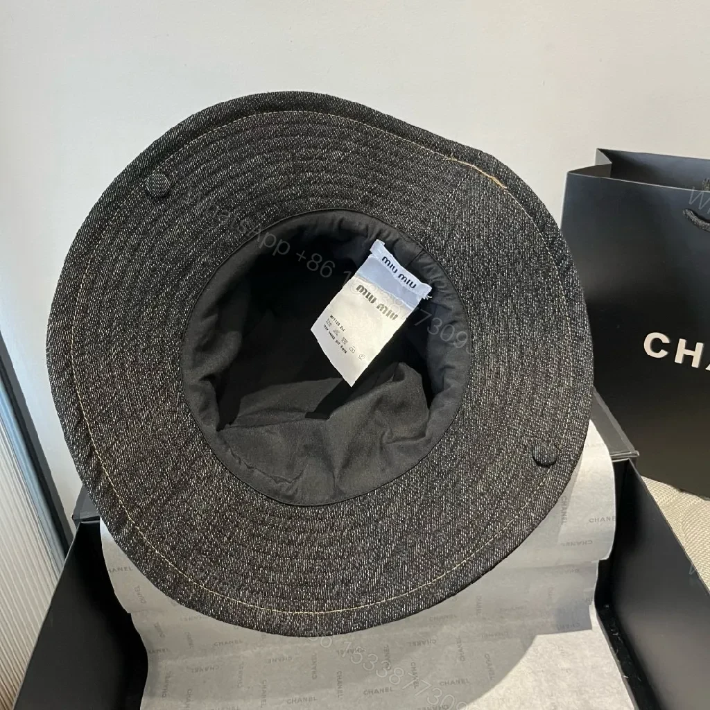 View 4 of Denim-Style Cap with Signature Detailing, Luxe Edge