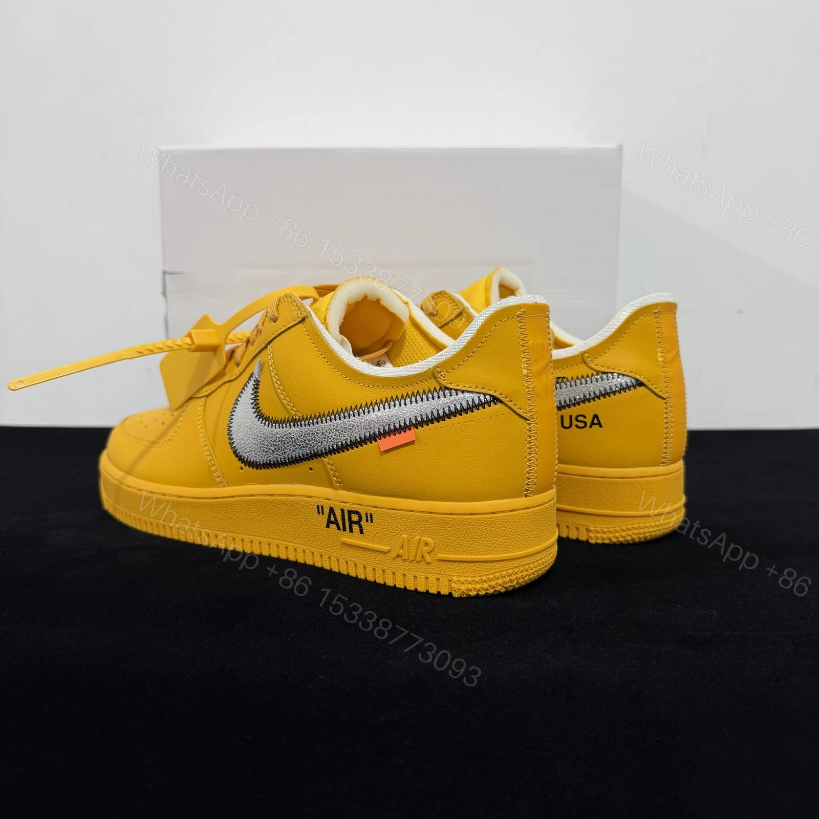View 6 of Off-White × Nike Air Force 1 Low University Glod Reps