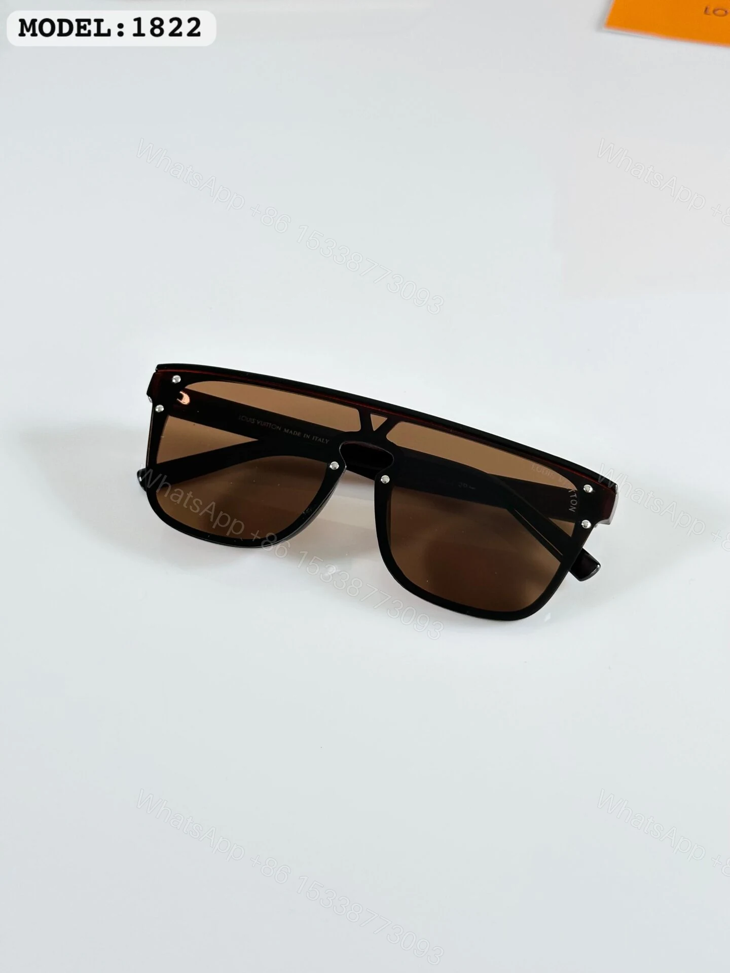 View 3 of Louis Vuitton 1822 Matte Black Oversized Sunglasses