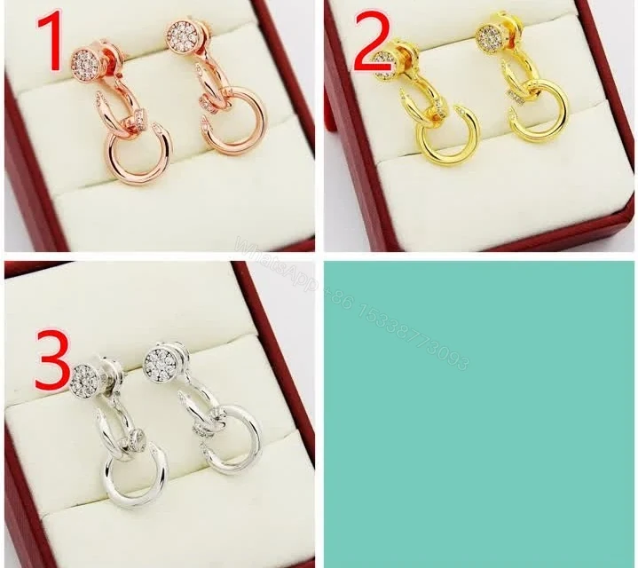 View 2 of Cartier Replica Juste un Clou Double Diamond Earrings TJ069