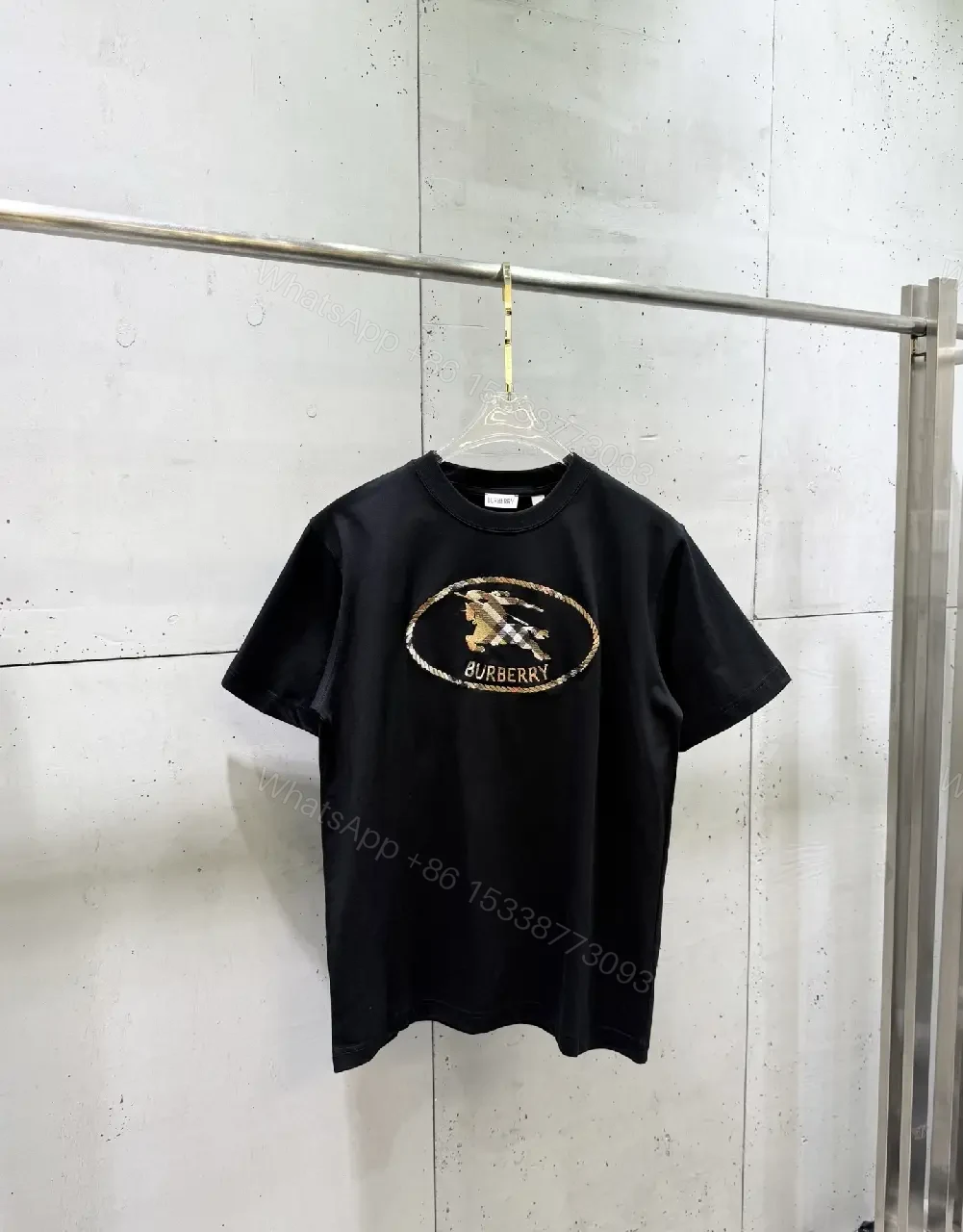 View 5 of Midnight Cotton Logo Tee: Subtle Luxury, Premium Comfort