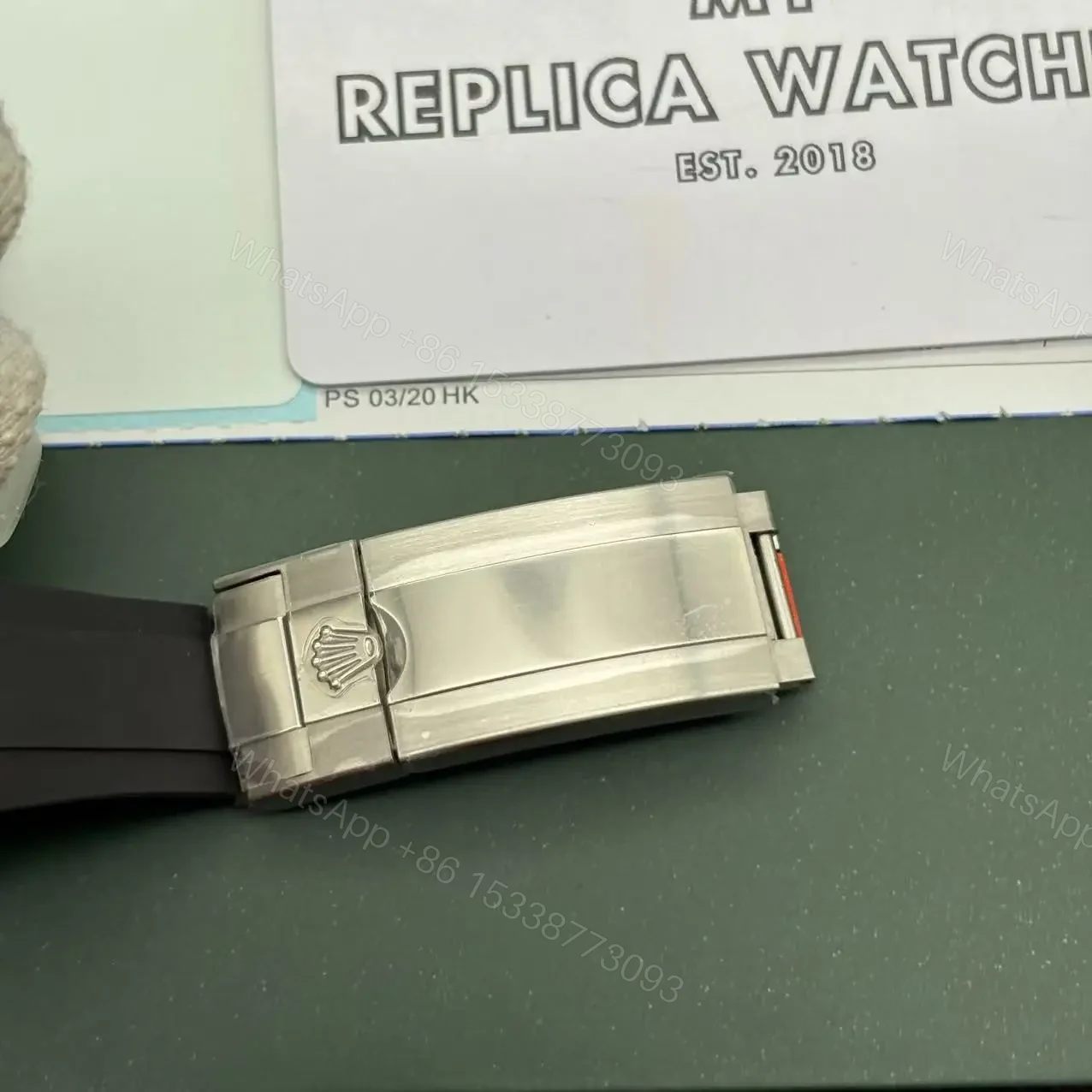 View 15 of Replica Rolex YACHT-MASTER 42 White gold 2022