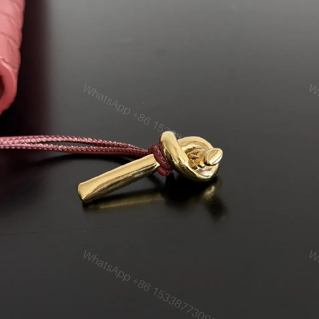 View 6 of Velvet Clutch: Woven Leather, Gold Twist Lock Evening Bag