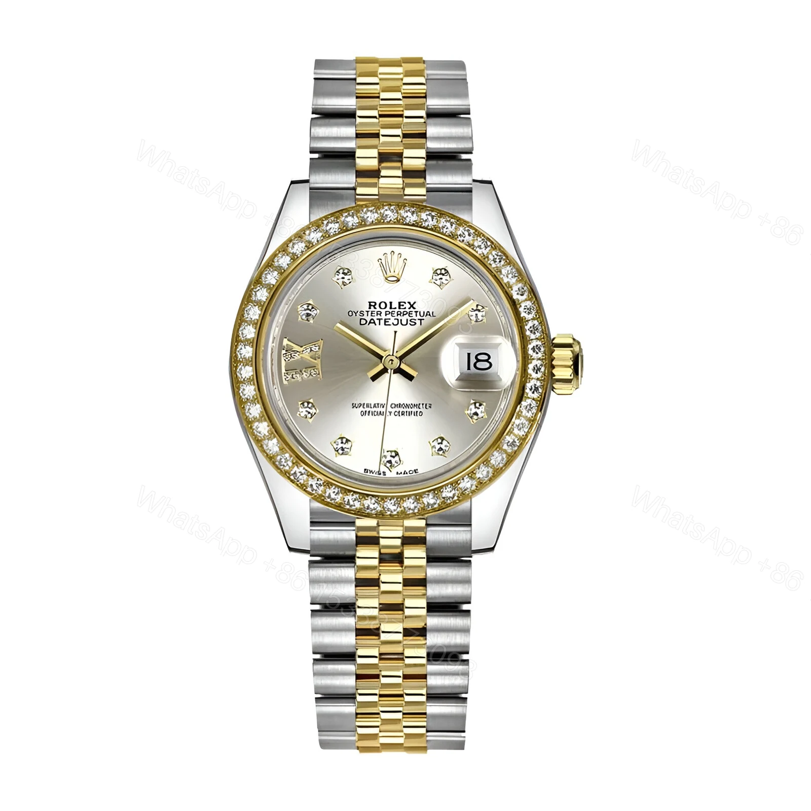 Rolex Datejust 279383RBR-0003 Champagne & Diamond Dial Replica — view 1