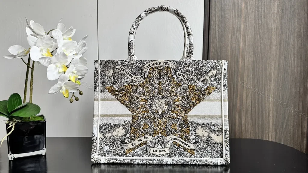 View 6 of Chic Dior Tote: Signature Pattern, Bold Texture, Luxury Carryall