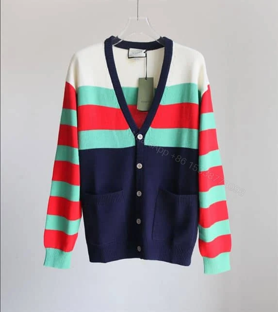 GG Cotton Wool Striped Cardigan – RJK02 — view 1