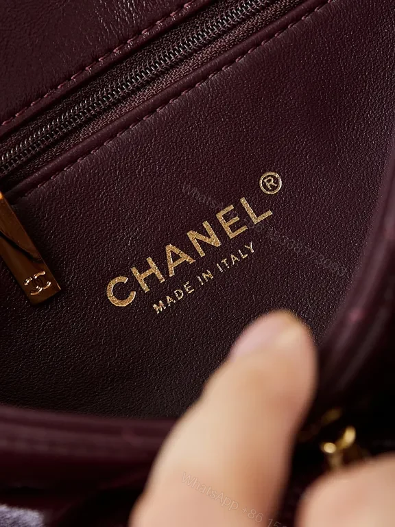View 2 of Burgundy Quilted Chain Bag: Luxury Classic with Modern Edge