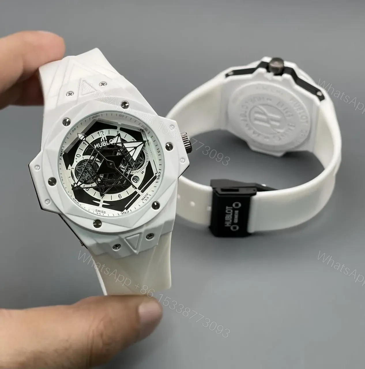 View 2 of Brand-Hublot Model-Sang Quality-7A Gender-Men’s Band-White