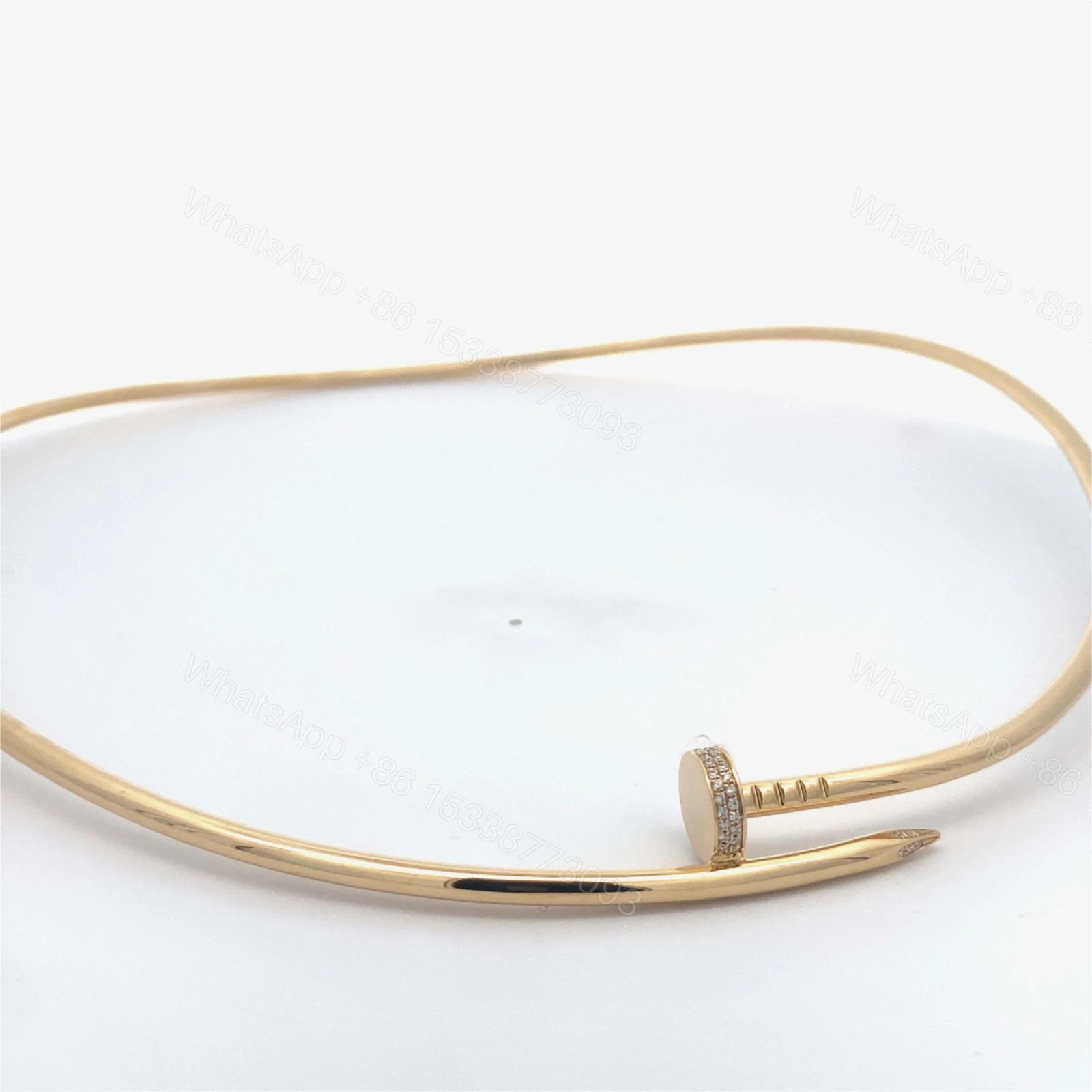 Cartier 18K Gold Juste un Clou Diamond Necklace Small Model — view 1