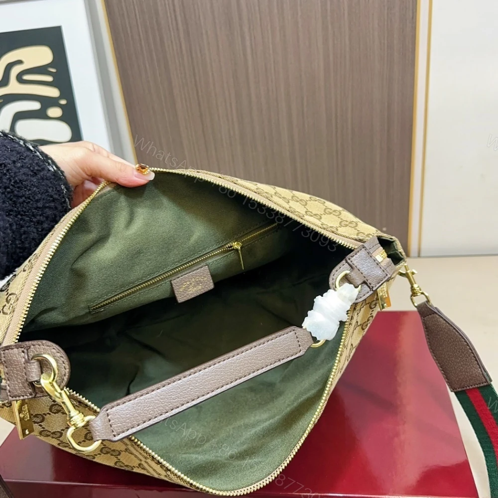 View 8 of Gucci Brera Medium Crossbody Bag Sand And Dark Brown 33Cm