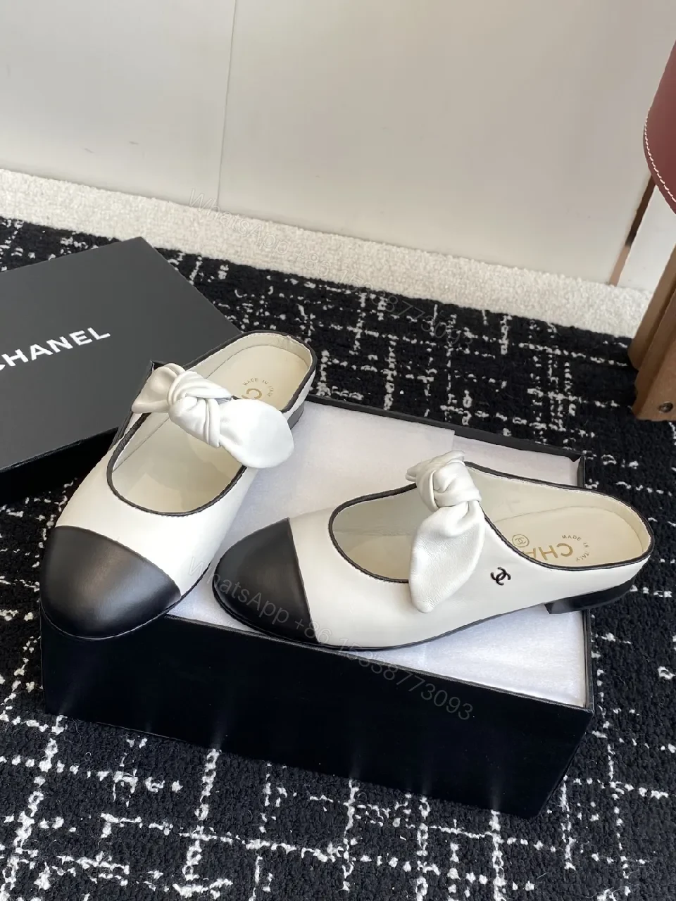 Two-Tone Leather Slip-Ons with Knotted Detail - Luxury Everyday Shine — view 1