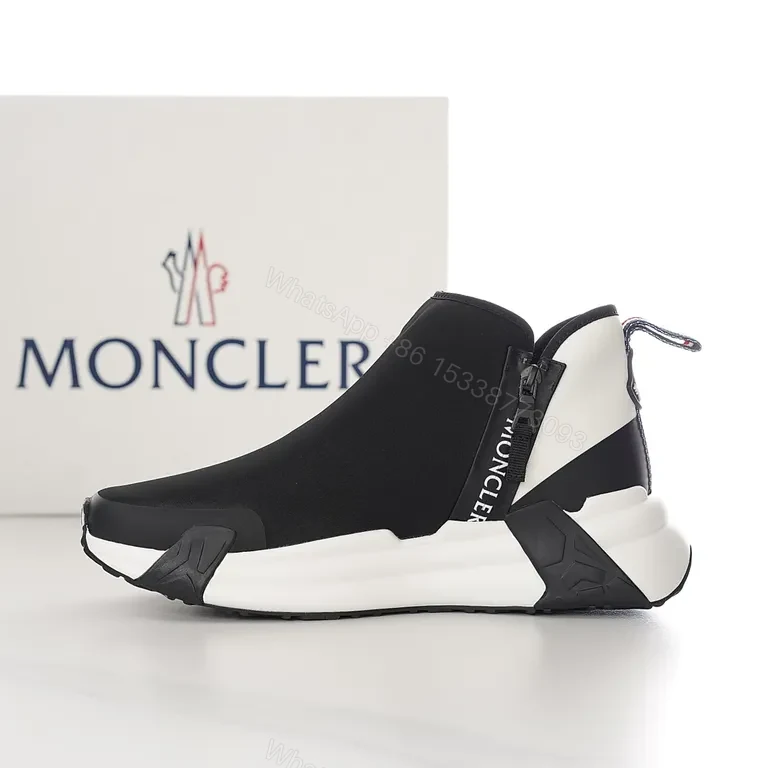 View 4 of Chic Moncler High-Top Sneaker: Luxe Comfort, Bold Sole