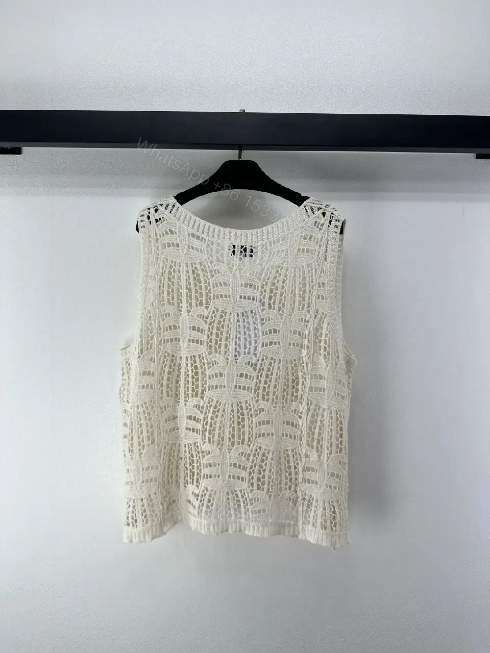 View 8 of Crochet-Knit Tank Top with Couture Texture + Lightweight Luxury Top