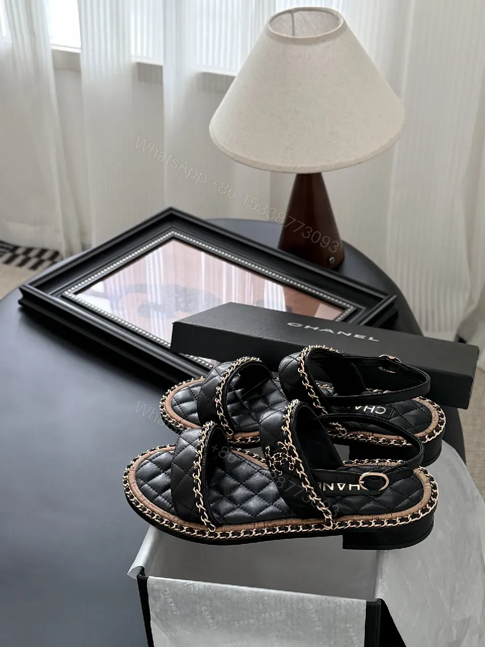 View 2 of Quilted Leather Sandals: Luxe Comfort, Block Heel