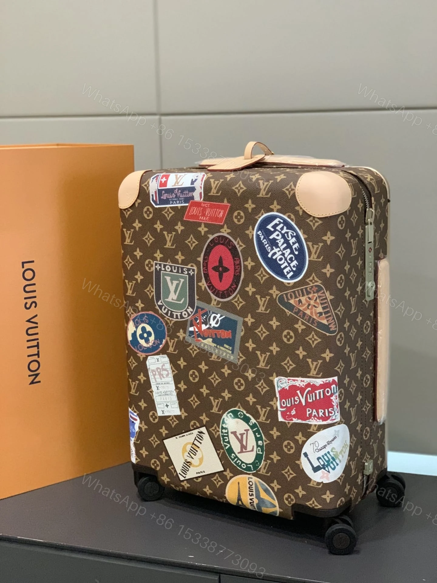 View 5 of Louis Vuitton Horizon 55 Suitcase Monogram Coated Canvas Sticker Prints 55Cm M24959