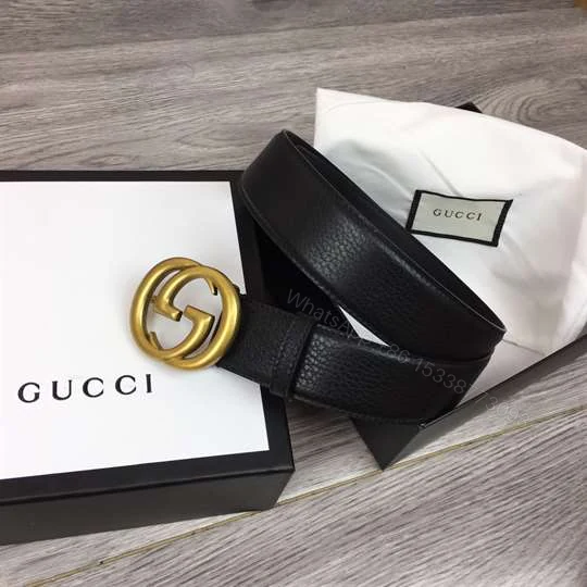 View 8 of GUCCI INTERLOCKING GG LEATHER BELT – B33