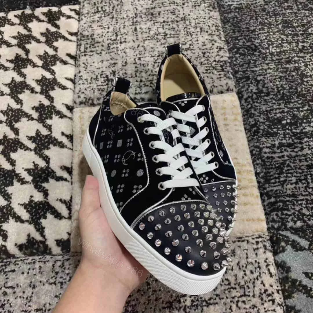 View 7 of CHRISTIAN LOUBOUTIN LOUIS JUNIOR SPIKES ORLATO MEN’S FLAT – CL67