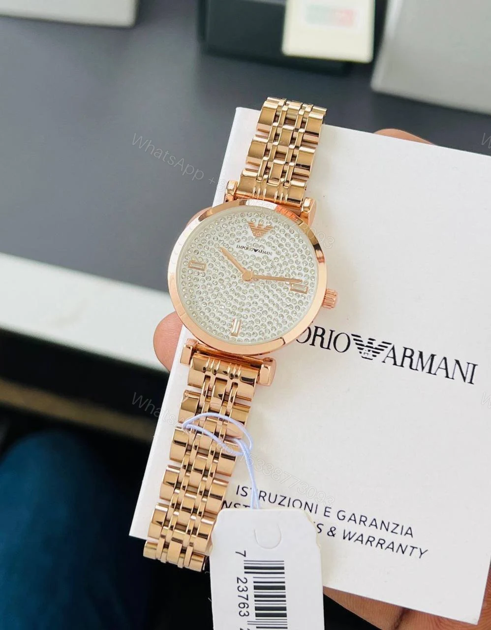View 3 of Emporio Armani Slim Rose Gold 12Hr Dial Quartz 30mm