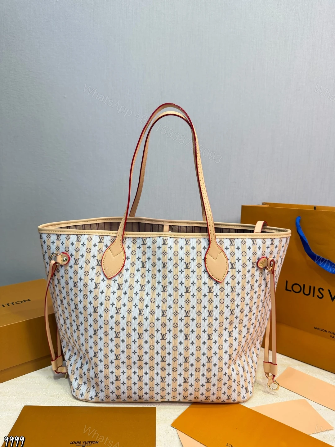 View 7 of Louis Vuitton LV Neverfull MM Stamp Rose