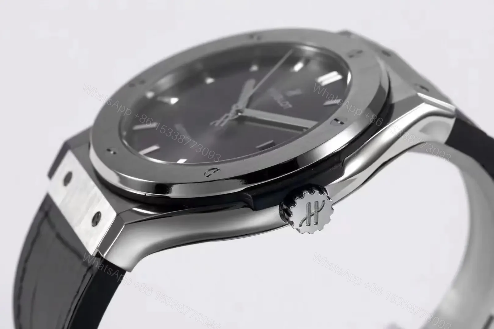 View 5 of Hublot Classic Fusion Titanium Automatic Watch Grey Dial Black Strap