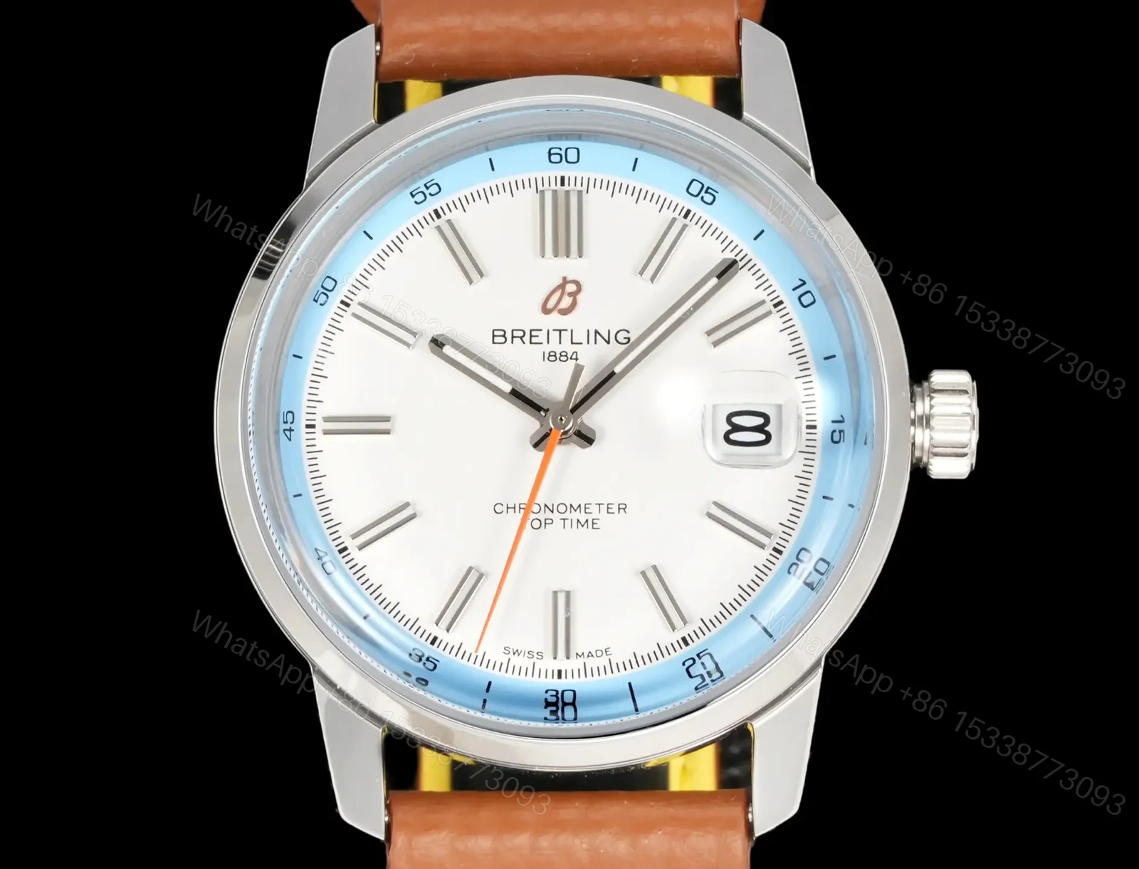 View 2 of Breitling Top Time B31 White Replica Leather Strap 38MM Premium AB3113281A1X1