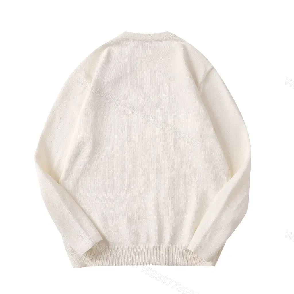 View 4 of Soft-Courier Knit with Blue Script Graphic Crewneck Knit Top