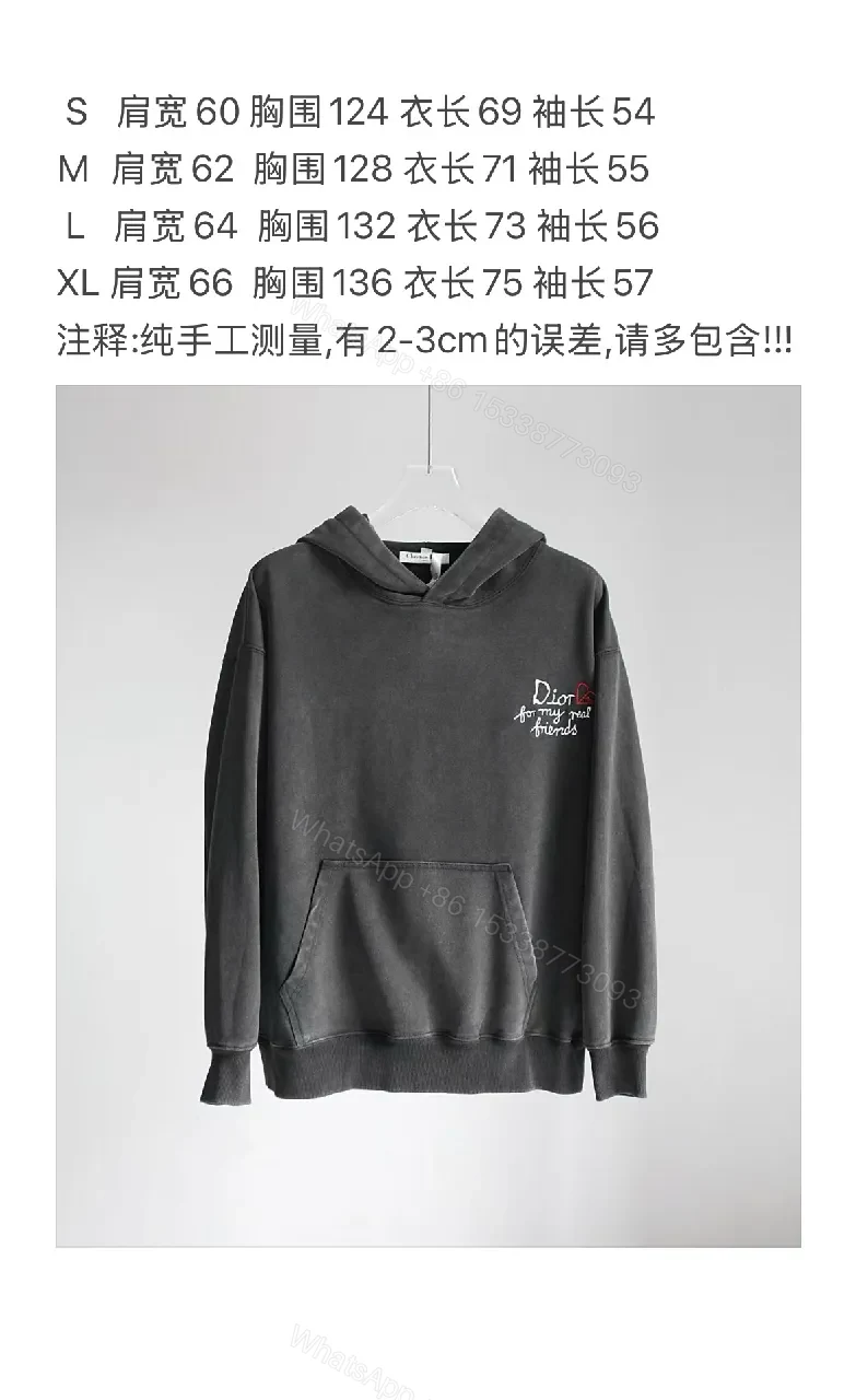 View 7 of Dark Washed Crewneck Sweatshirt with Handwritten Message, Premium Casual Style