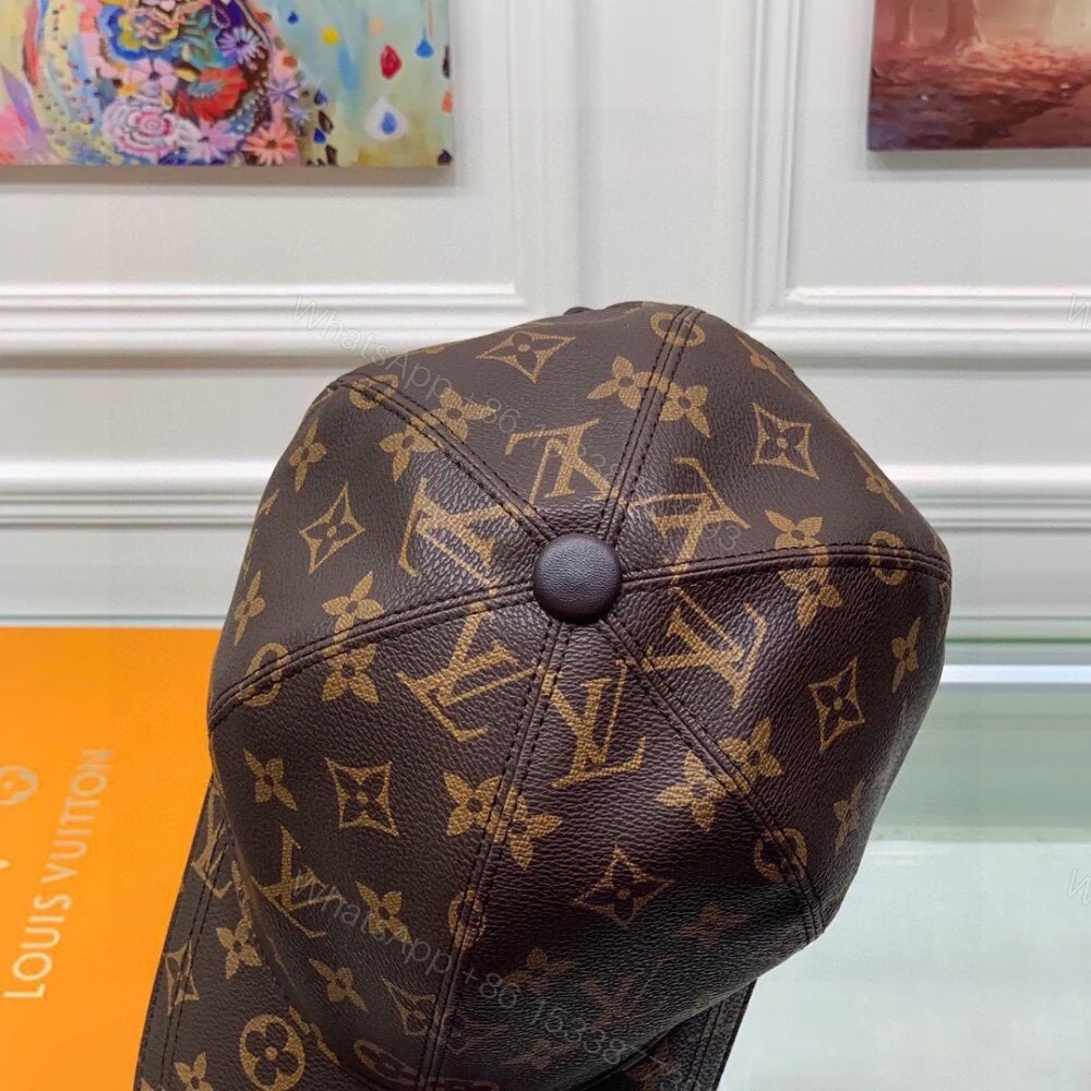 View 5 of Louis Vuitton Monogram Coated Canvas Cap Brown