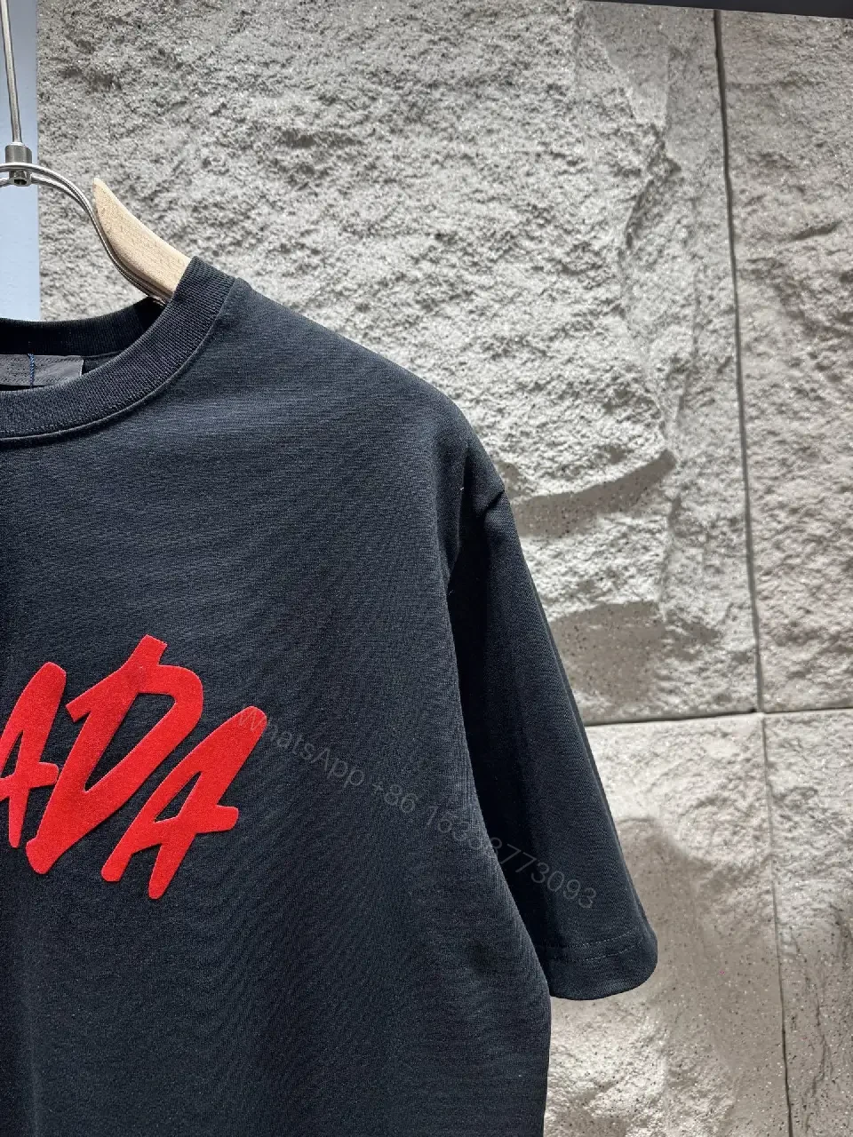 View 9 of Bold Red Logo Tee - Premium Cotton Crewneck Shirt