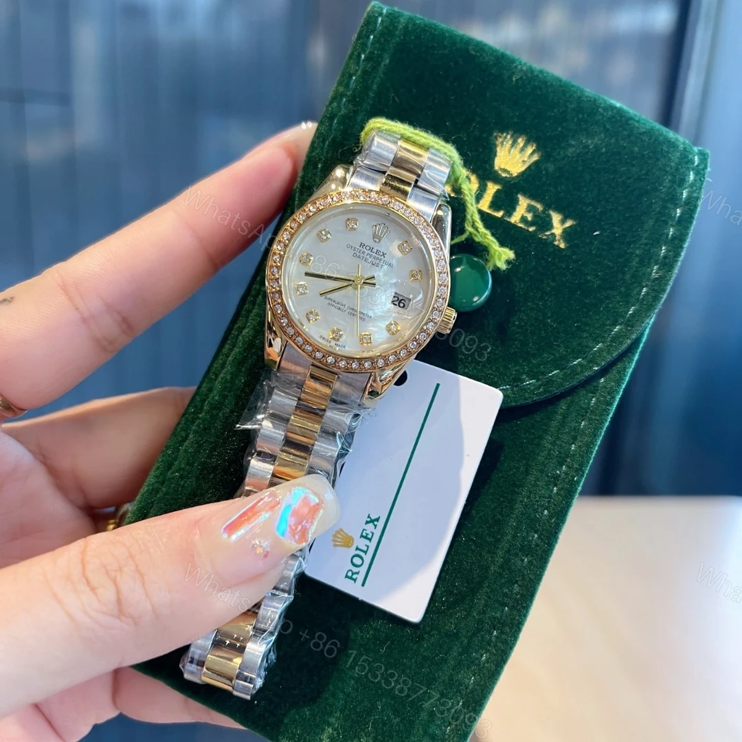 View 2 of Rolex Datejust Diamond Dial Silver And Gold In White 28Mm