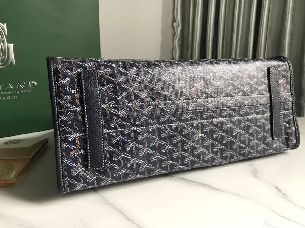 View 8 of Structured Luxe Tote: Goyard-Influenced Pattern, All-Day Sophistication